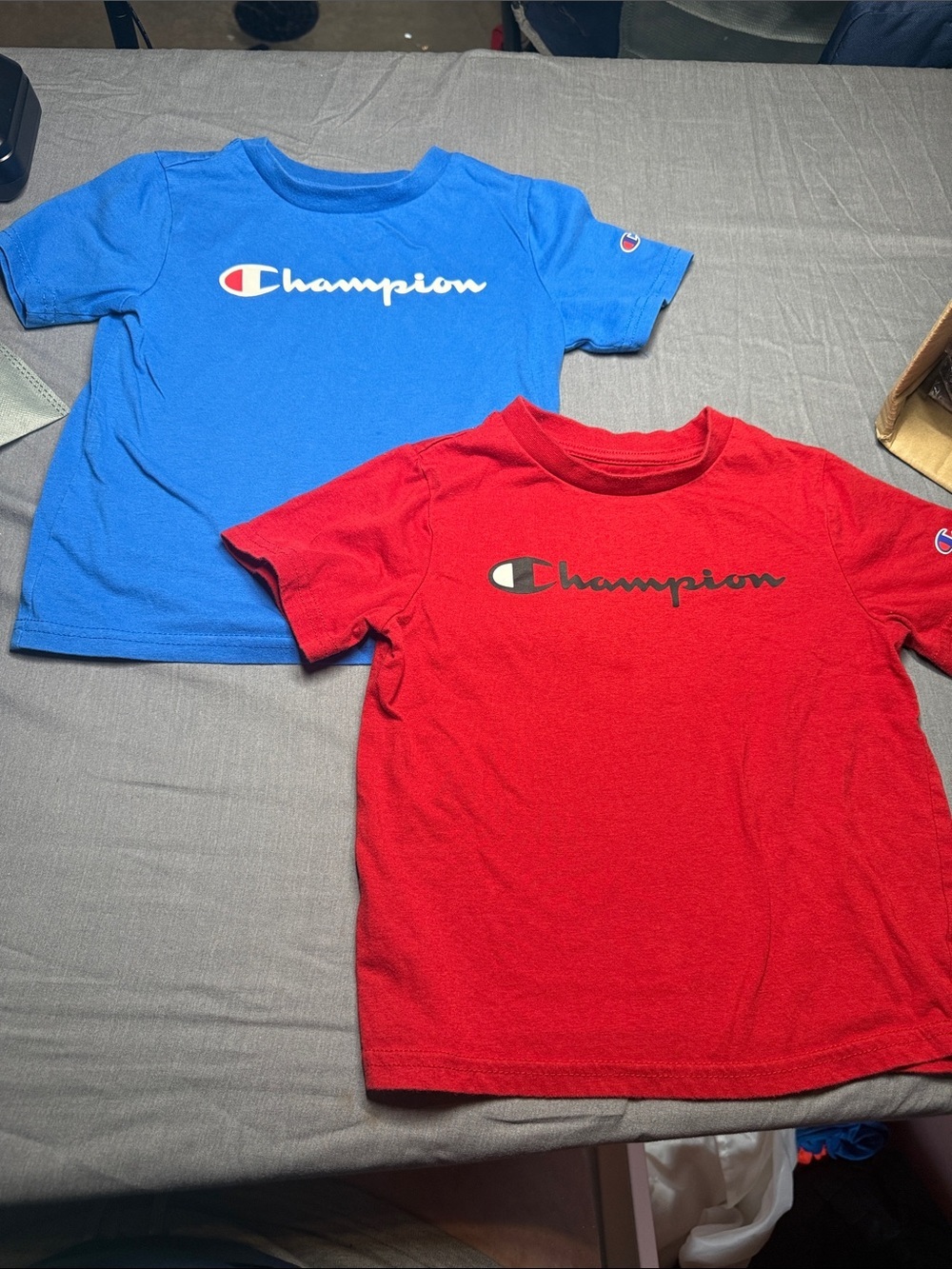 Champion Kids Short Sleeve Tees - Blue & Red